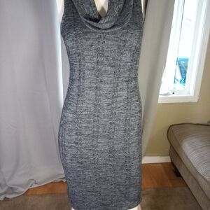 Elegant Gray Midi Dress